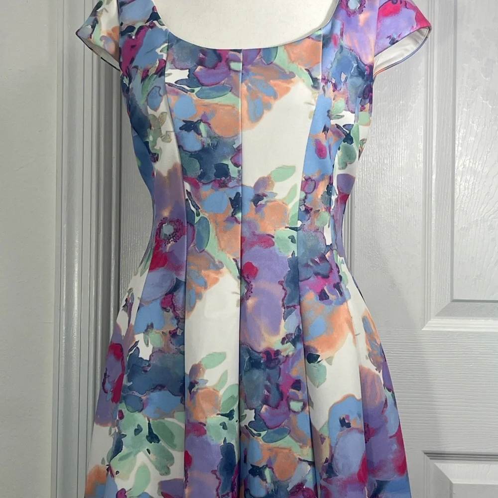 Karl Lagerfeld Multicolor Floral Midi Dress - Picture 8 of 12